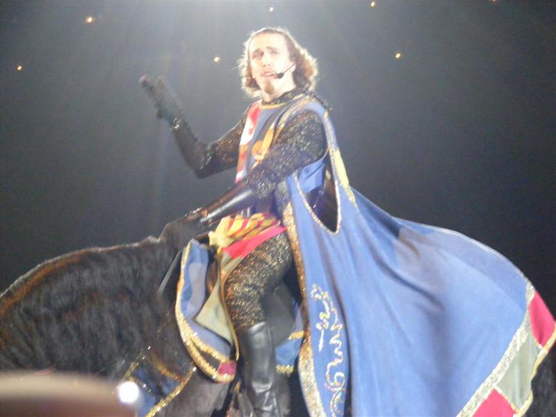 MedievalTimes (26).JPG - That's the Court Jester.  I wasn't aware they had Wireless PA Systems during medieval times - learn something new everyday!?...